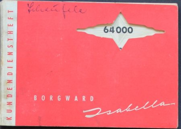 Borgward Isabella Kundendienst-Scheckheft 1959 (9661)